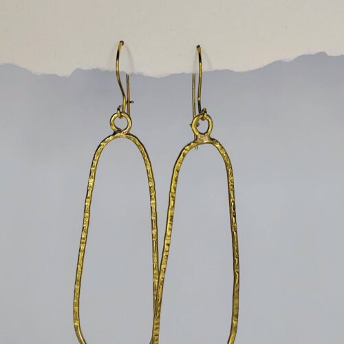 Oorbellen messing - 21 - door Kreeft