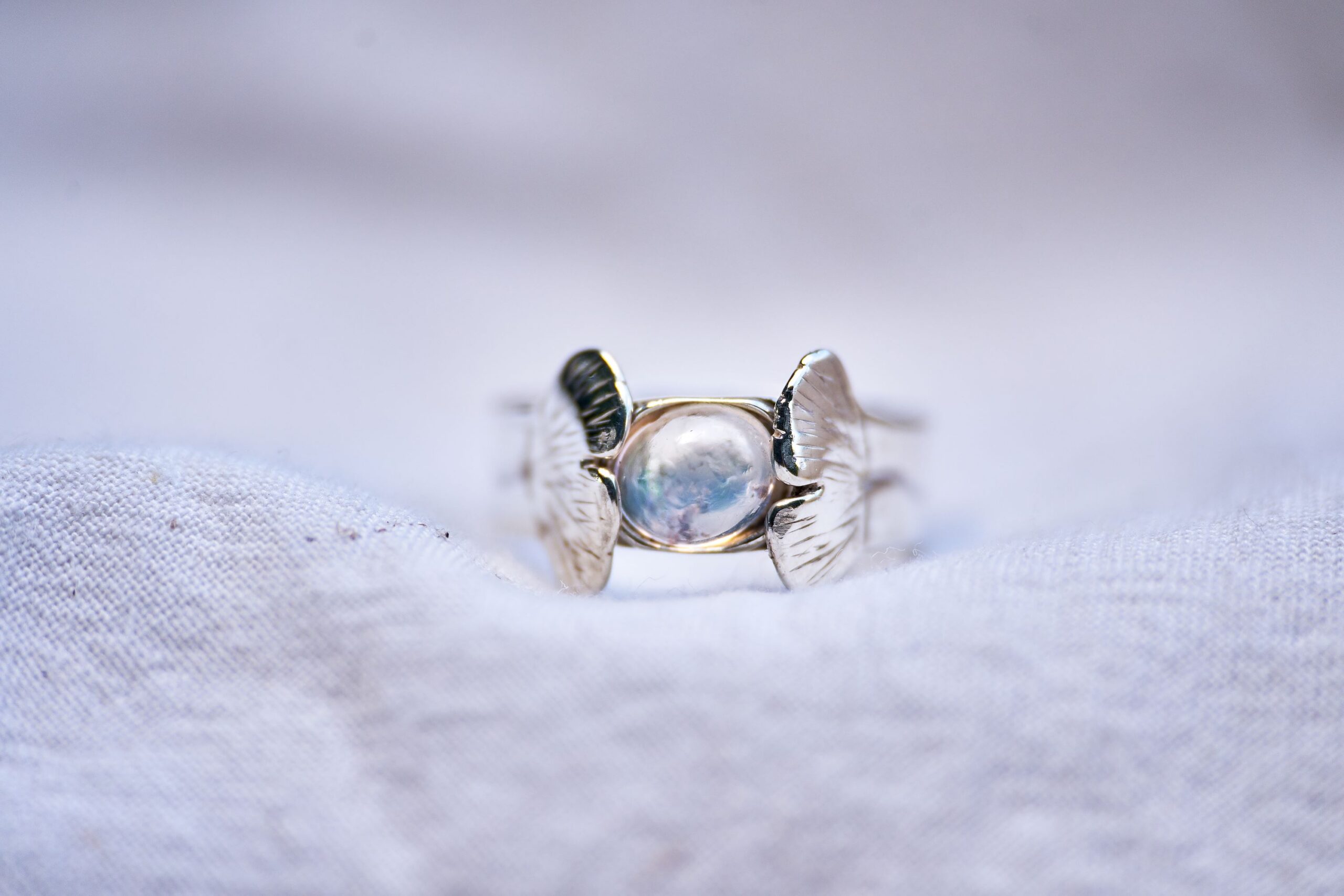 Ring zilver met Mexicaanse opaal